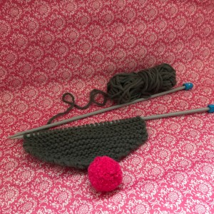 Pompon - méthode simple pompon - tricot écharpe point mousse