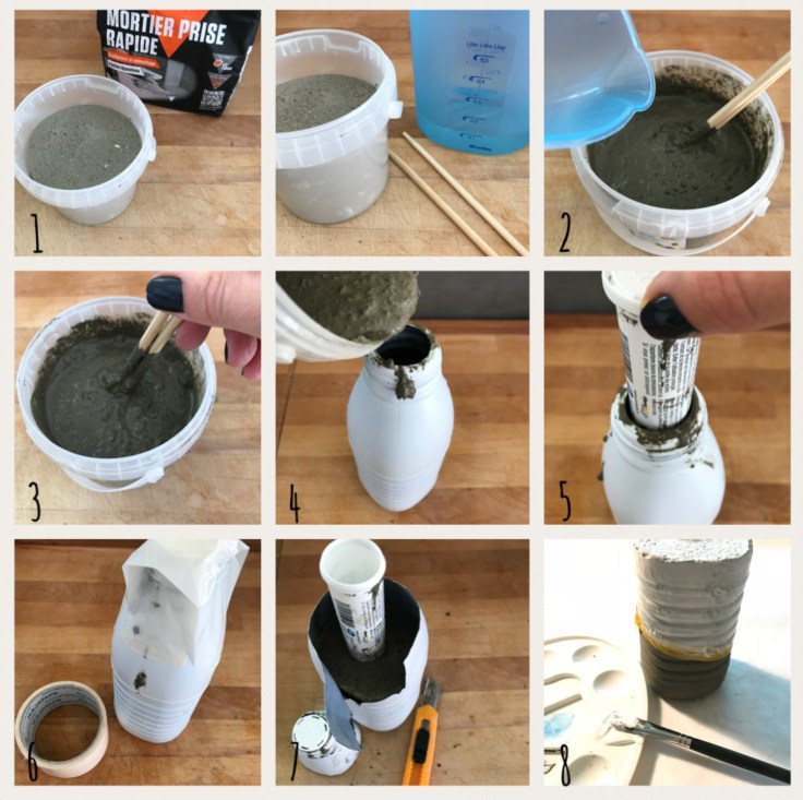 Lançons des fleurs à nos mamans ... et le vase qui va avec ! Bricolage enfant DIY craft vase en ciment cadeau fête des mères Pas à pas