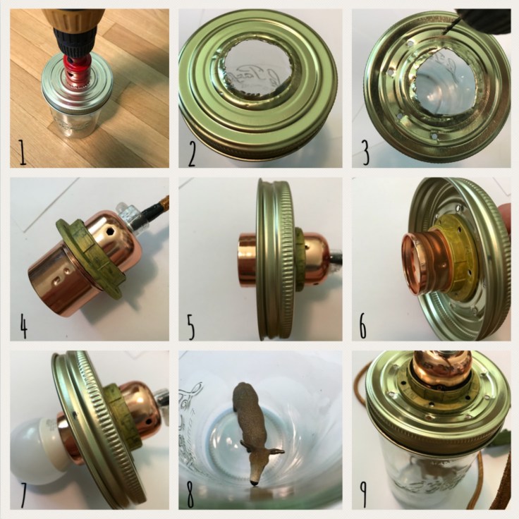 De la lumière en pot - bricolage diy craft lampe de chevet en pot avec figurine - pas à pas - lampe en pot