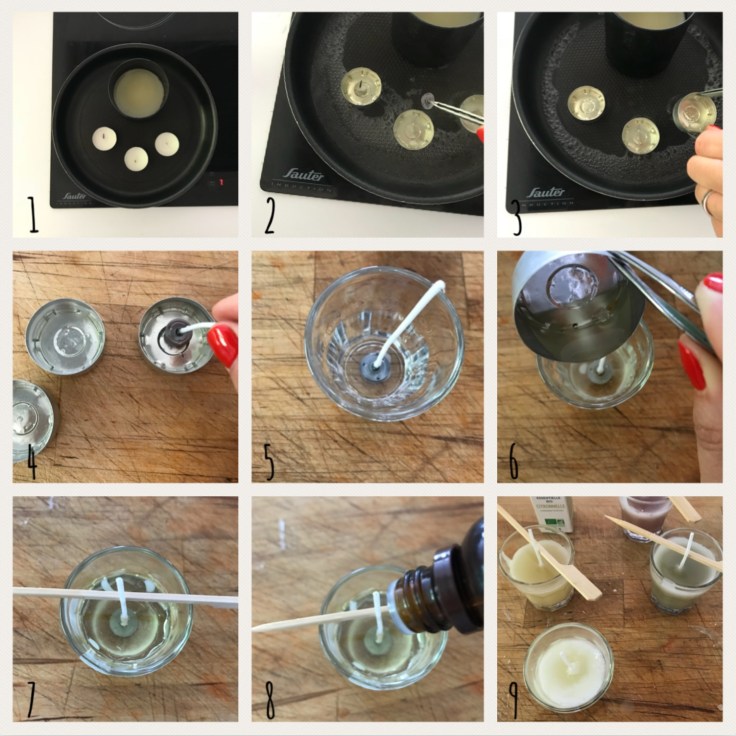 Bougies d’été, moustiques éloignés ! DIY bricolage enfant craft bougies citronnelle faites maison anti moustique recyclage été pas à pas