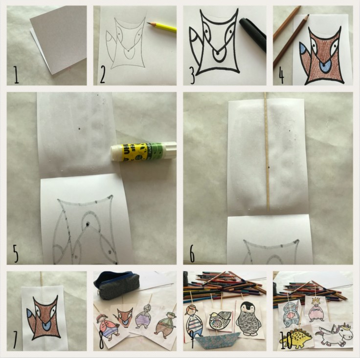 Petit théâtre d’été simplissime DIY bricolage enfants craft recyclage jeu fait maison imagination créativité Pas à pas personnages