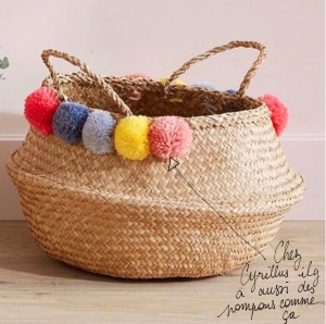 Panier d’été pompons perles ruban customisation déco rafraîchissement bricolage diy craft enfant famille et sinon 4