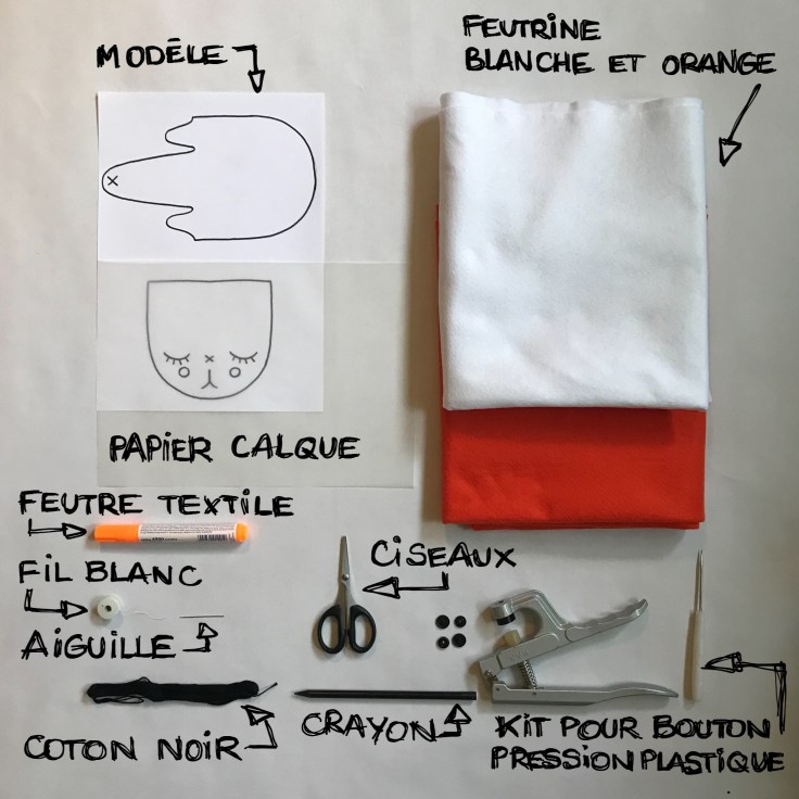 Petite couture d’automne DIY bricolage enfant craft for kids couture porte monnaie renard broderie feutrine Fiche matériel