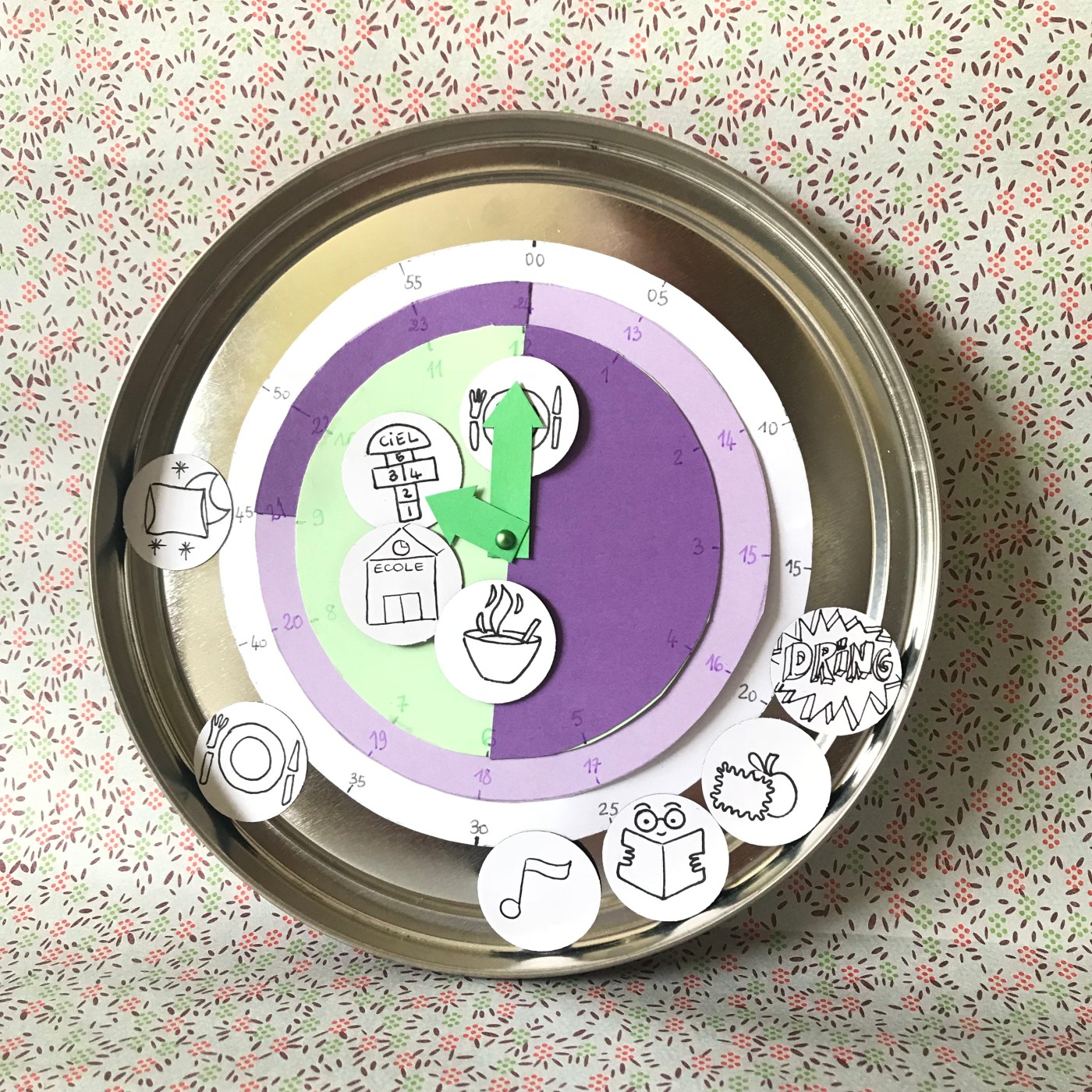 Quelle heure est-il madame Persil ? DIY bricolage enfant caftan for kids apprentissage horloge ludique en papier recyclage Image à la une