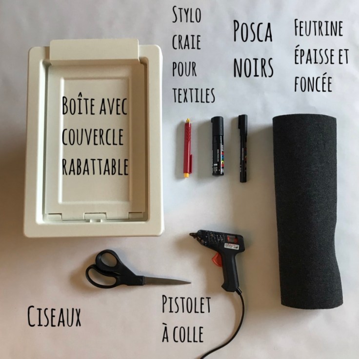 un petit avant gout d'Halloween boîte mystère DIY craft for kids bricolage enfants fiche materiel