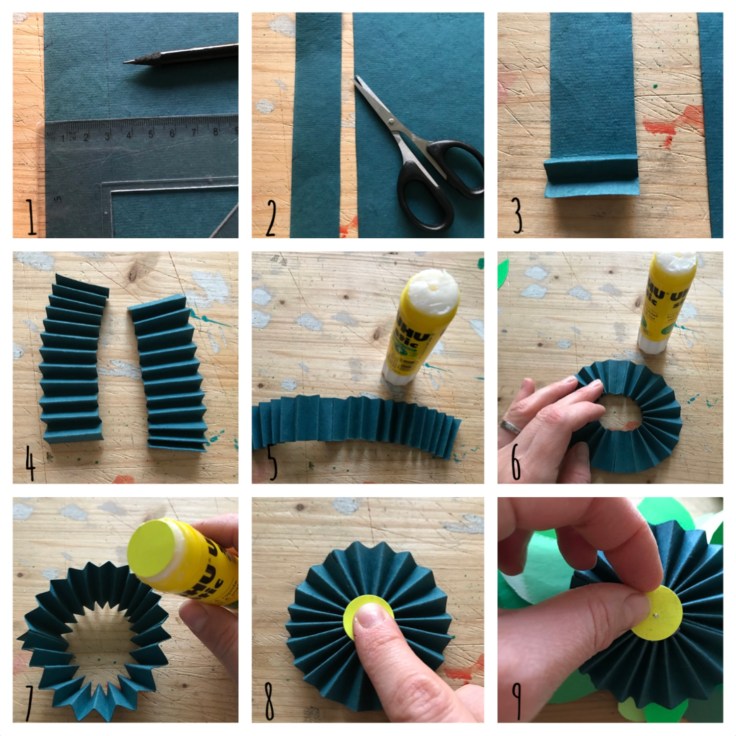 Couronne de porte - avent - bricolage enfant - craft for kids - DIY - bricolage papier - Noël - pas à pas - grosse cocarde