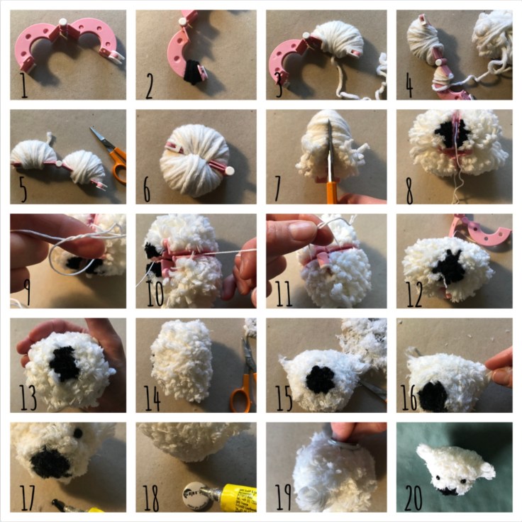 Nounours polaire broché en vue pas à pas