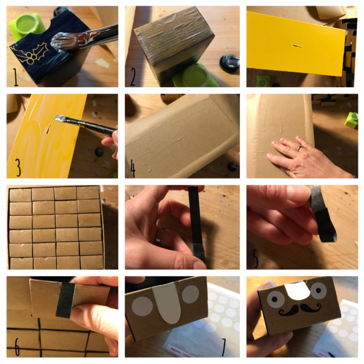 Calendrier en noir et blanc - DIY - bricolage enfant - craft for kids - calendrier de l avent - papier - recyclage - Pas à pas