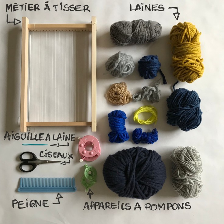 Tissage d’hiver - DIY - bricolage enfant - craft for kids - laine - métier à tisser -