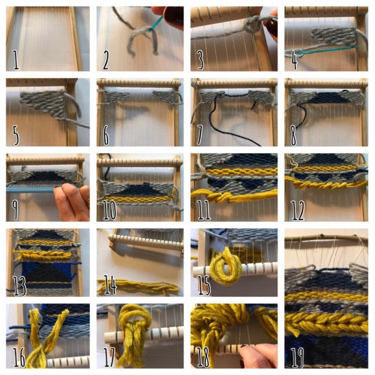 Tissage d’hiver - DIY - bricolage enfant - craft for kids - laine - métier à tisser - Pas à pas