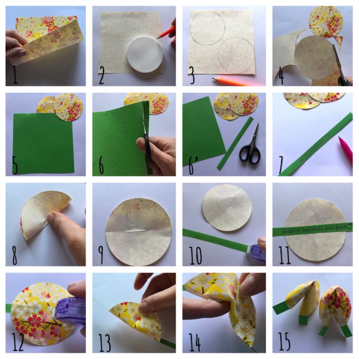 Biscuits de la fortune en papier - DIY - bricolage enfant - craft for kids - nouvel an chinois - origami - pas à pas