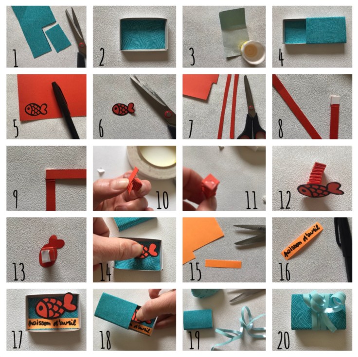 Petit poisson d’avril ... hihihi ! - bricolage enfant - DIY - craft for kids - boîte à message - blague - 1er avril - papier -