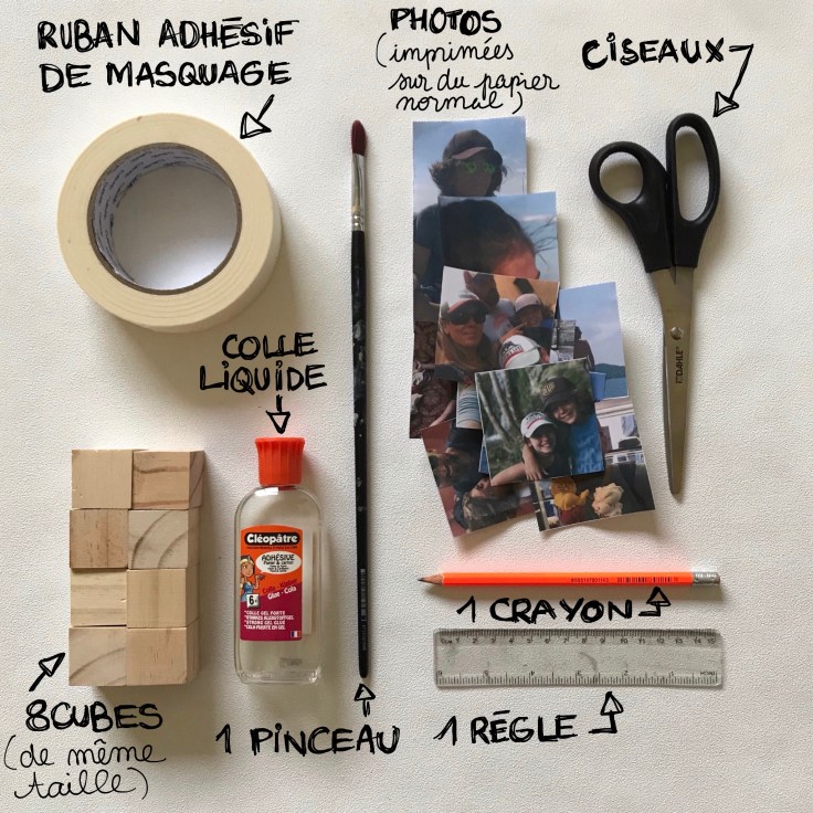 Cube magique photographique -bricolage enfant - DIY - craft for kids - album photo - origami - collage - fiche matériel
