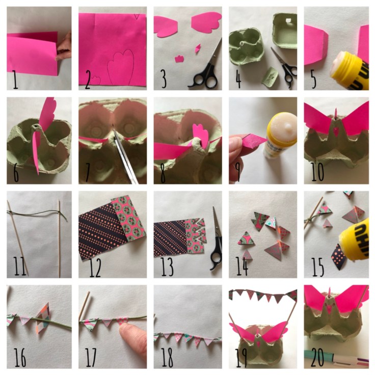 Pâques approche - DIY - bricolage enfant - craft for kids - décoration de Pâques - poule - boîte à œufs - papier - pas à pas