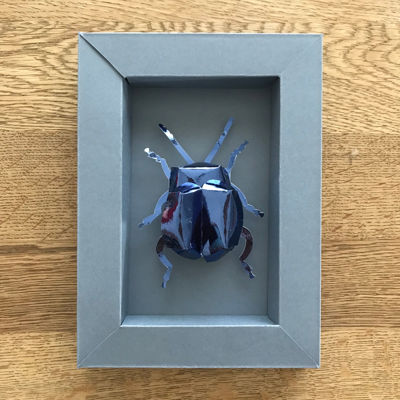 Scarabée d’expositIon - DIY - bricolage enfant - craft for kids - pliage - papier - origami - insecte encadré - cadre - Image à la une