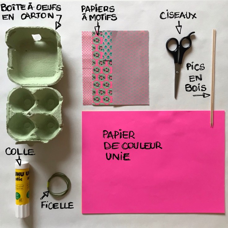 Pâques approche - DIY - bricolage enfant - craft for kids - décoration de Pâques - poule - boîte à œufs - papier - fiche matériel