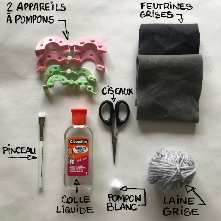 Lapin de Pâques : cuvée 2019 - DIY - Craft for kids - bricolage enfants - bricolage de Pâques - pompons - lapin pompon - Fiche materiel