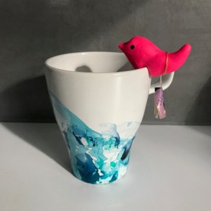 Un oiseau sur ma tasse -DIY - bricolage enfant - craft for kids - pâte fimo - thé - Image à la une