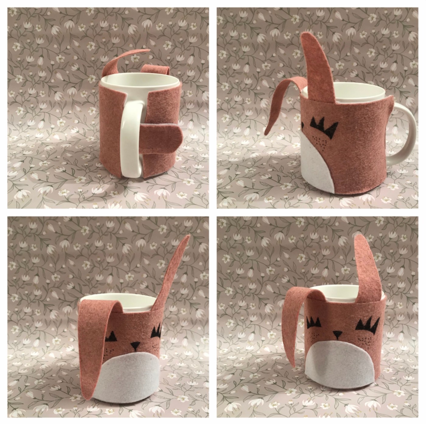 Réchauffe ton mug - DIY - bricolage enfants - craft for kids - protège mug - feutrine - lapin